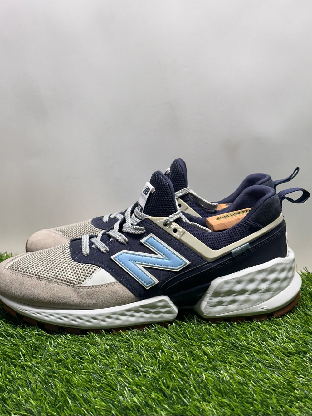 New Balance 574 Sport Mens Navy Blue Grey Sneakers MS574JUA Size 12D